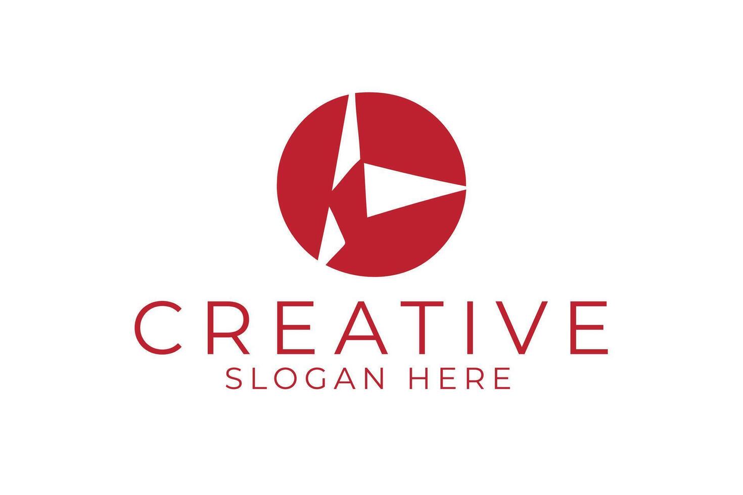 Abstract Red Geometric Modern Branding Identity Icon Bold Form Clean Sharp vector