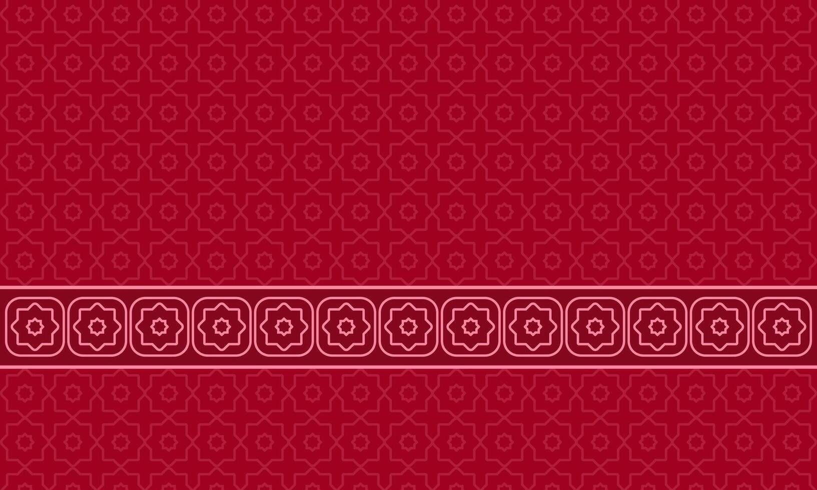 Islamic Geometric Pattern Red Background vector