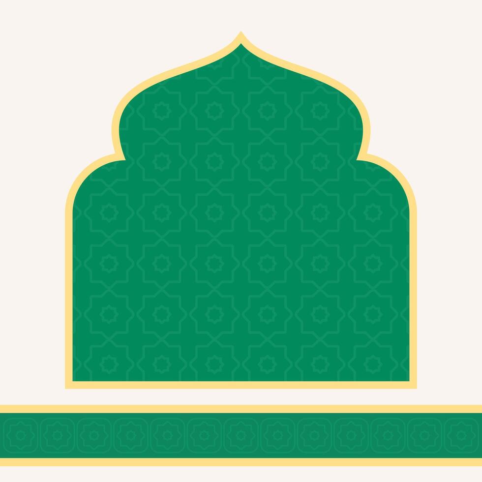 Islamic Arch Design Green Pattern Background vector
