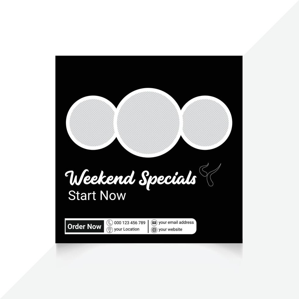 Special delicious food social media banner post vector