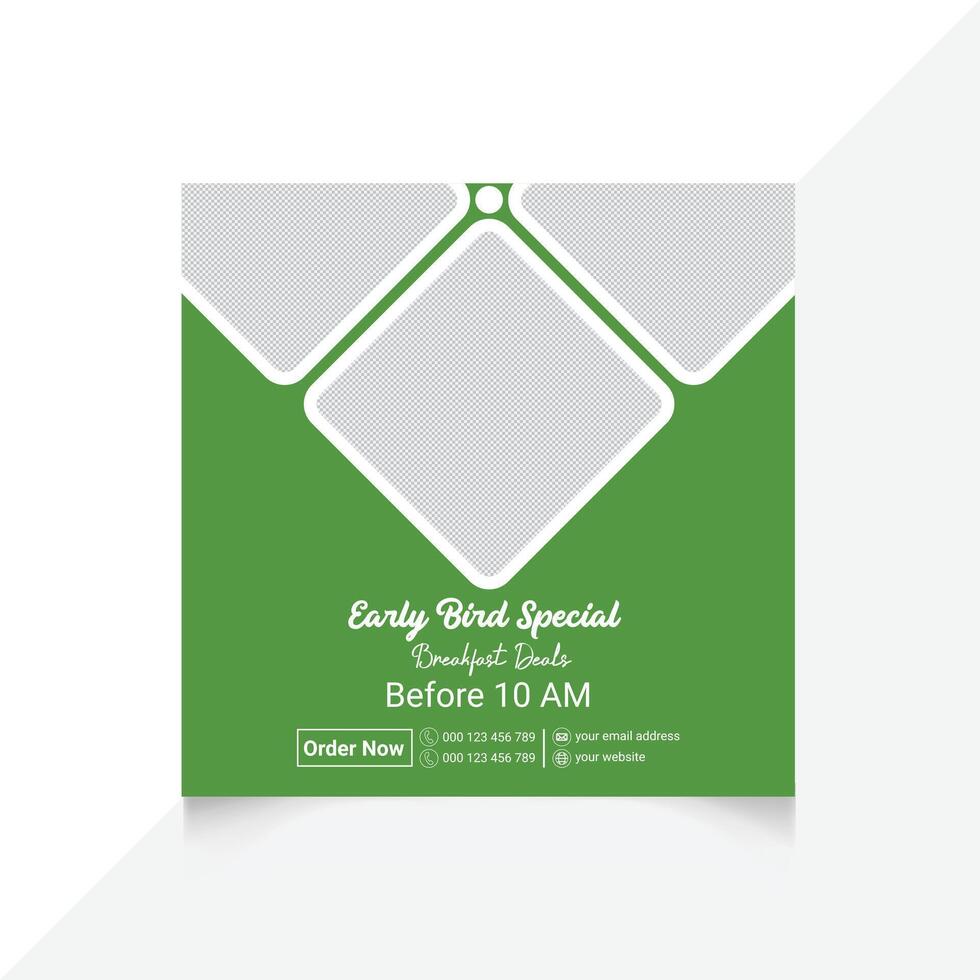 Delicious burger food menu and web banner design template vector