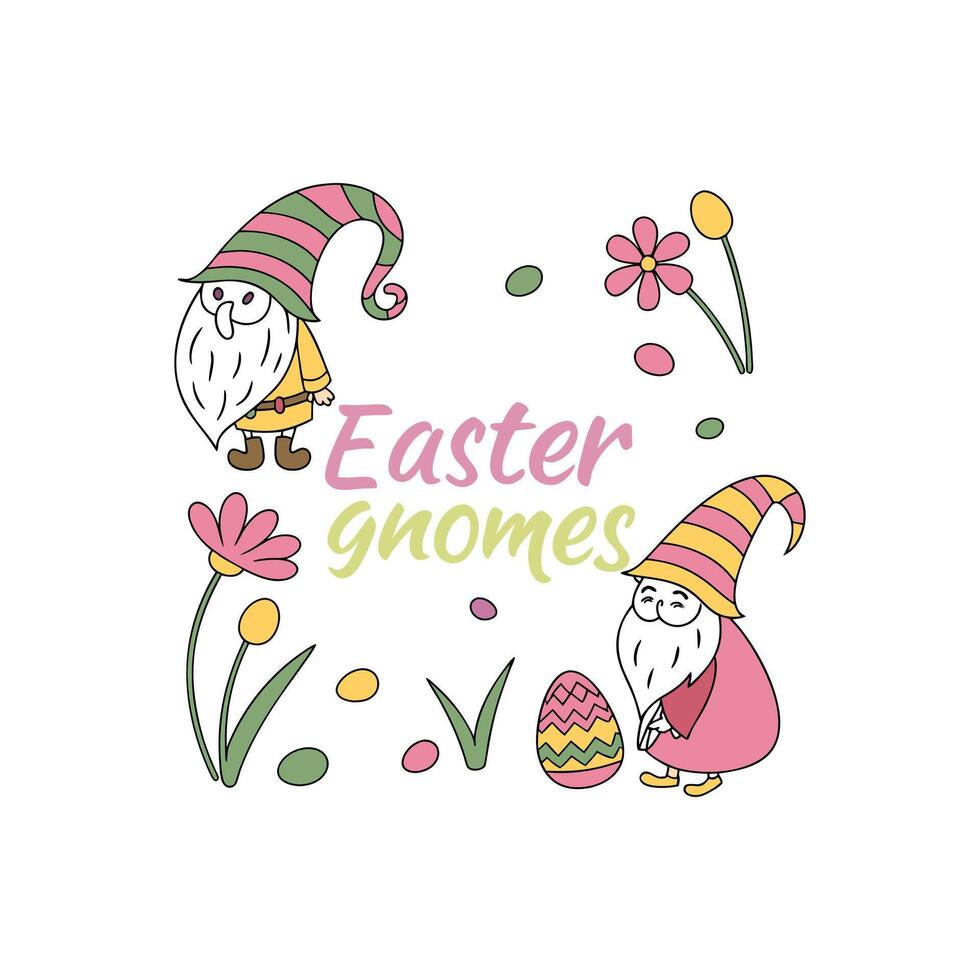 Cheerful Easter Typography Design with Bunny for T-shirt Printing vector