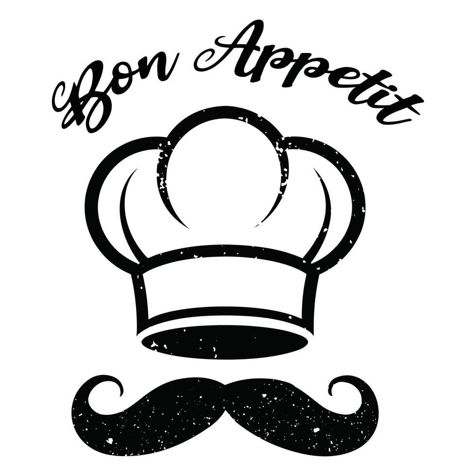 Chef Typography T-shirt Design for Kitchen and Culinary Arts vector