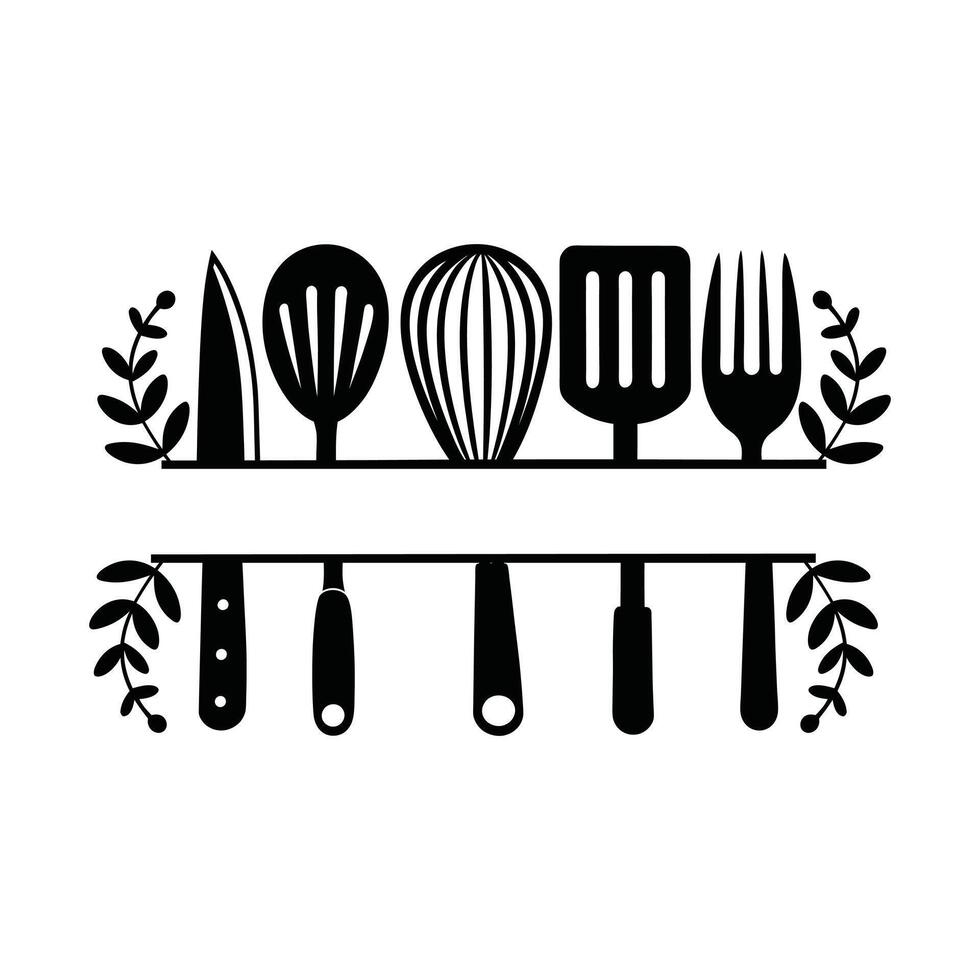 Kitchen Typography T-shirt Design for Cooking and Chef Lovers vector