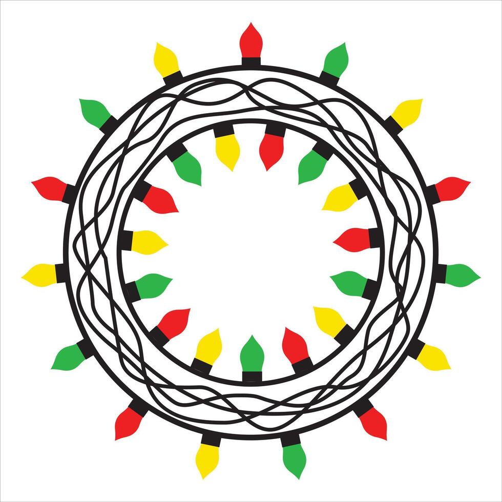 Shimmering Christmas Lights Decoration Artwork vector