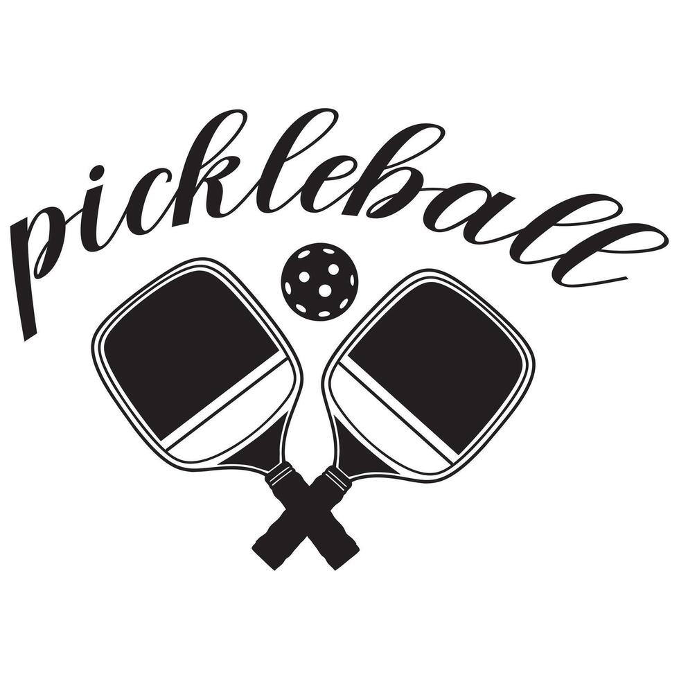 Dynamic Pickleball T-shirt Design with Bold Typography and Action-Packed Paddle Illustration vector