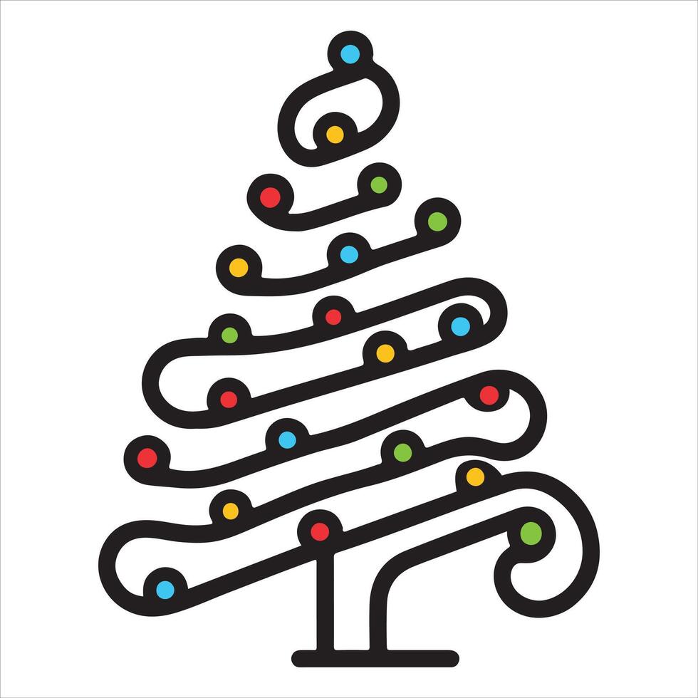 Colorful Xmas Lights Design vector