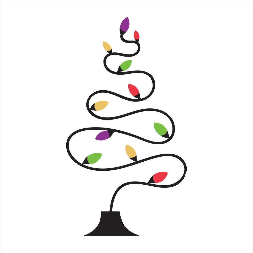 Magical Christmas Lights and Ornaments vector