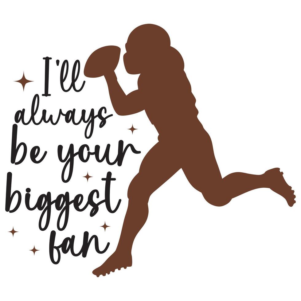 Vintage Typography American Football Tee Design vector