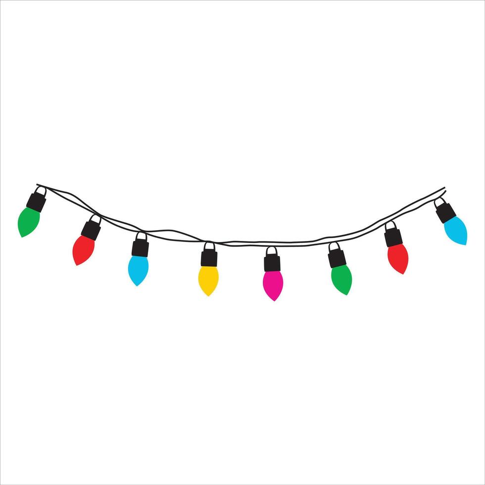 Holiday Lights and Decorations Design vector