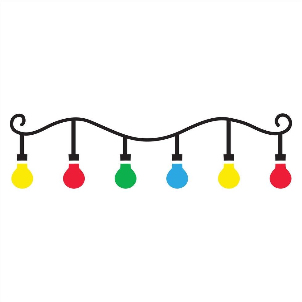 Festive Xmas Decoration Lights Illustration vector
