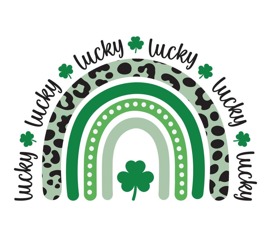 St Patrick Day Inspired Typography T-shirt Design vector