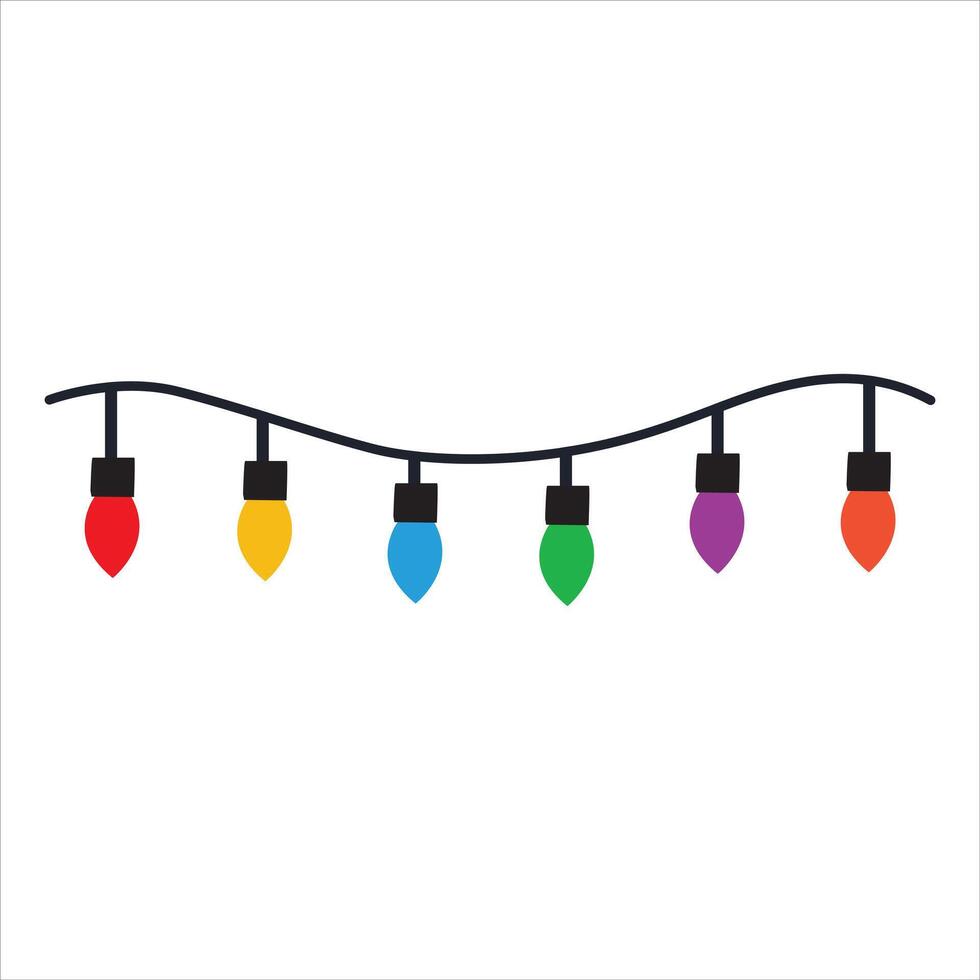 Festive Xmas Decoration Lights vector