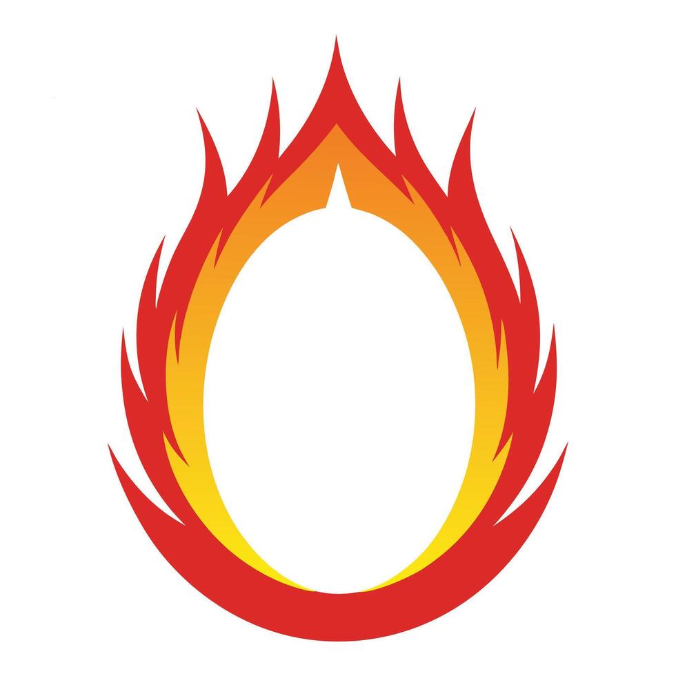 Vibrant Fire Flame Design for Creative Work vector