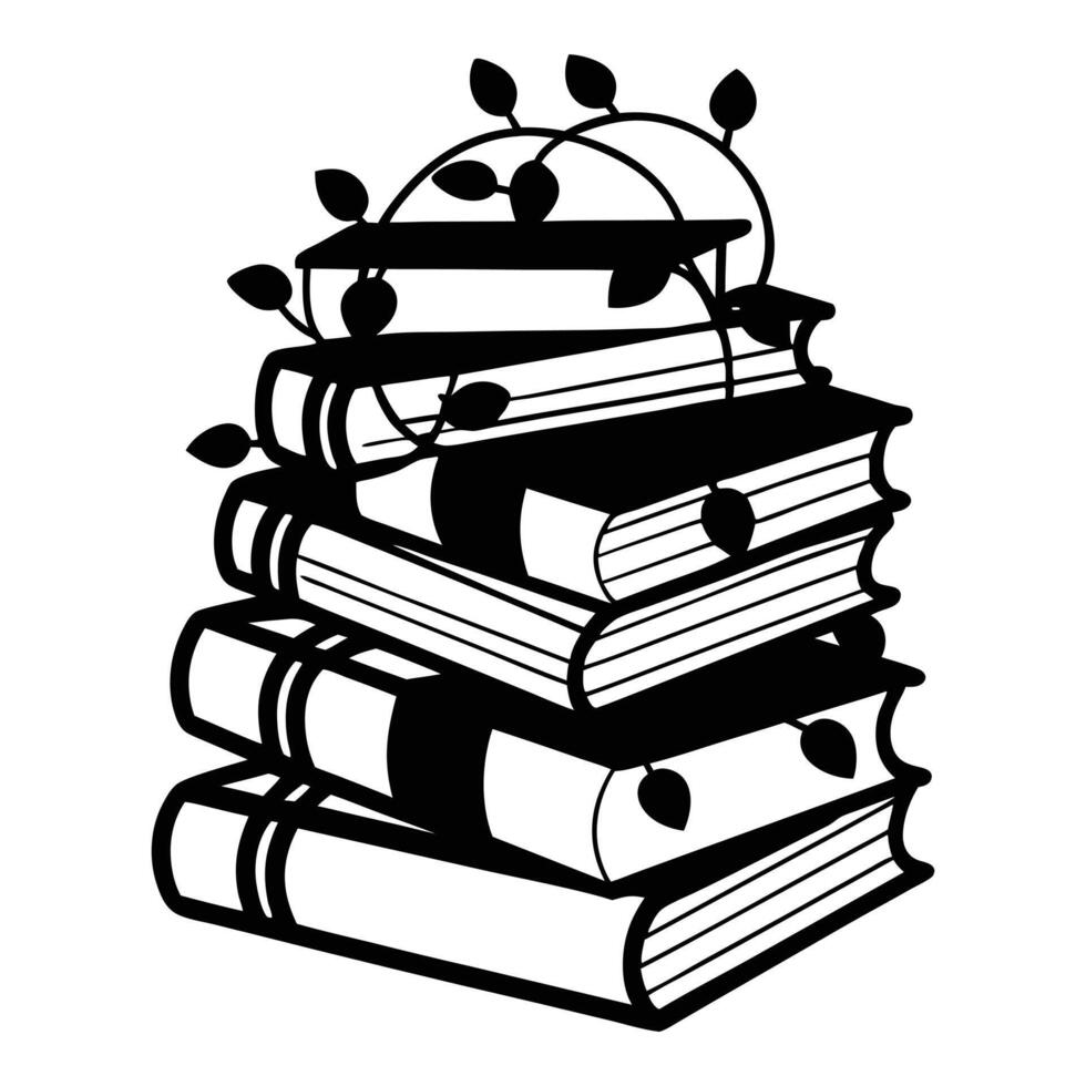 Book Lover Illustration Design vector