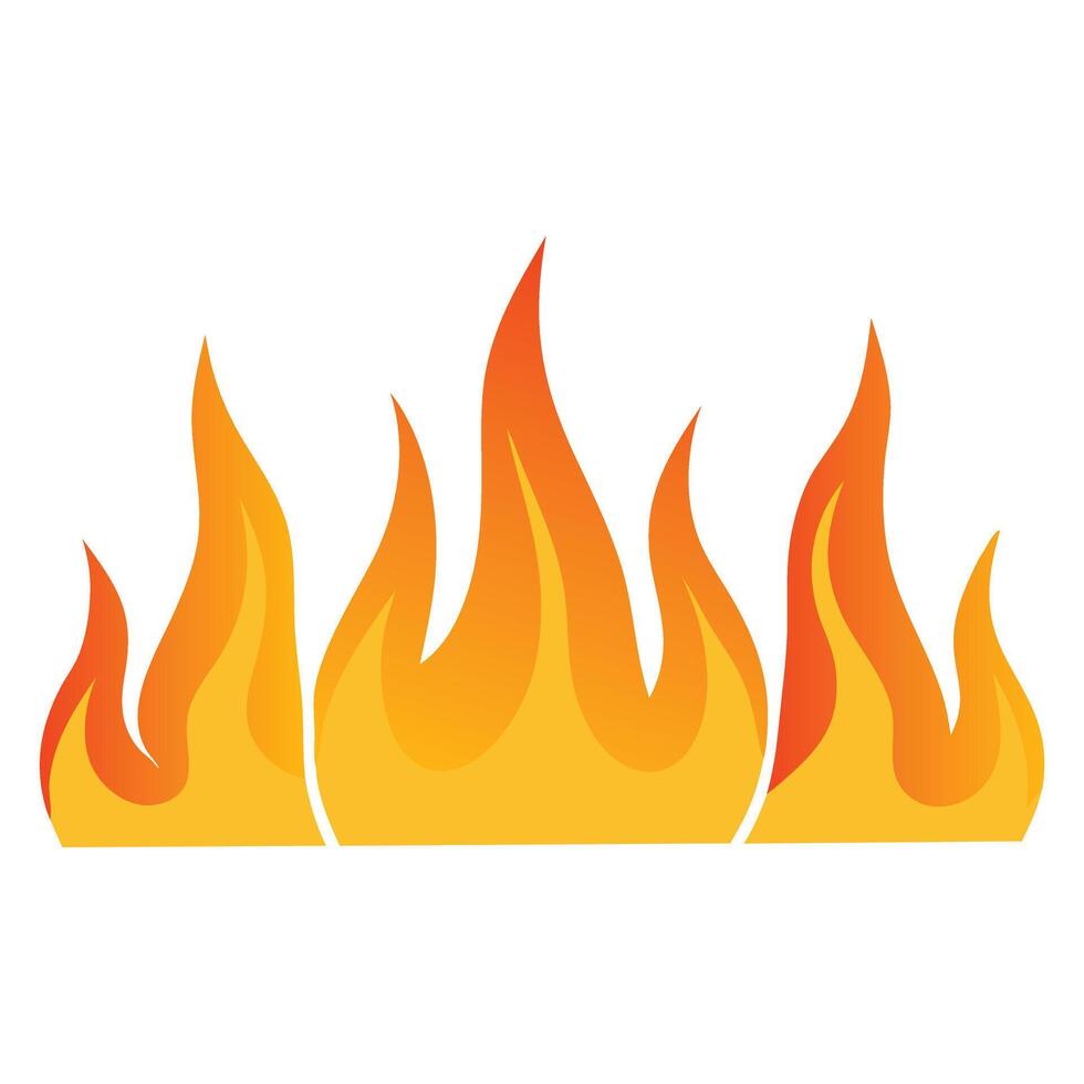 Wild Red Fire Flame Isolated Design vector