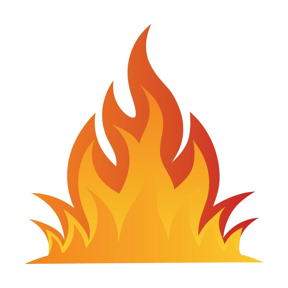 Abstract Red Fire Flame Isolated Artwork vector