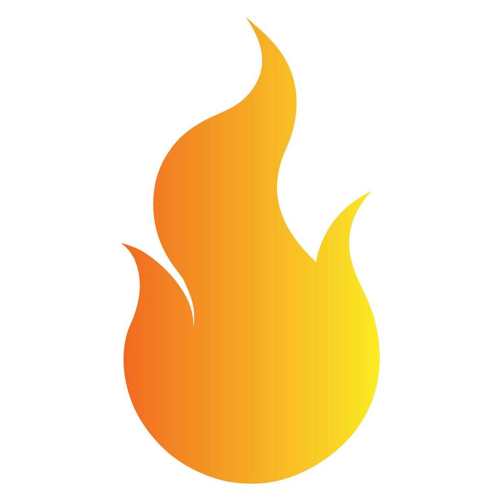 Bold Fire Flame Clipart Artwork Design vector