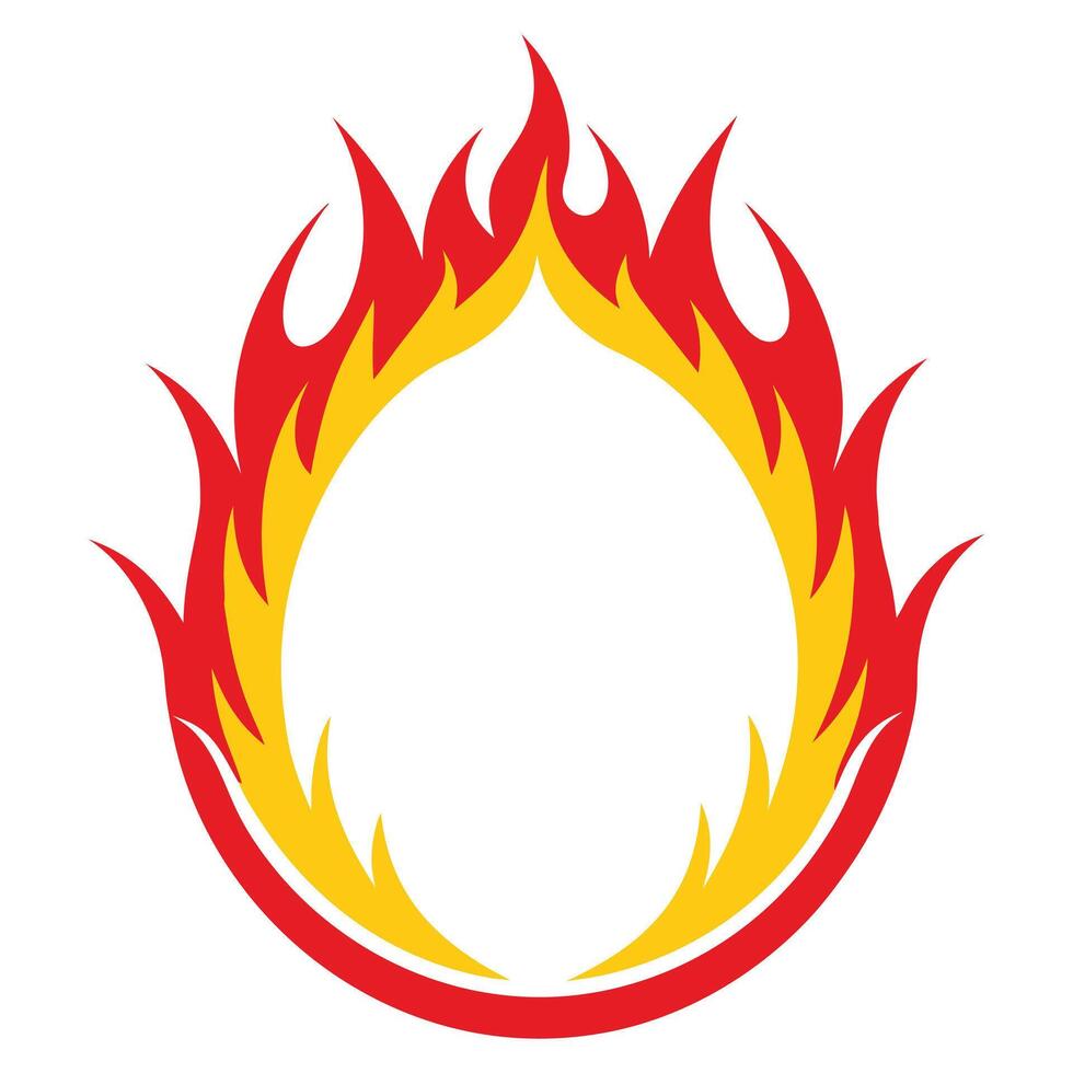Bold Fire Bonfire Flame Design Artwork vector