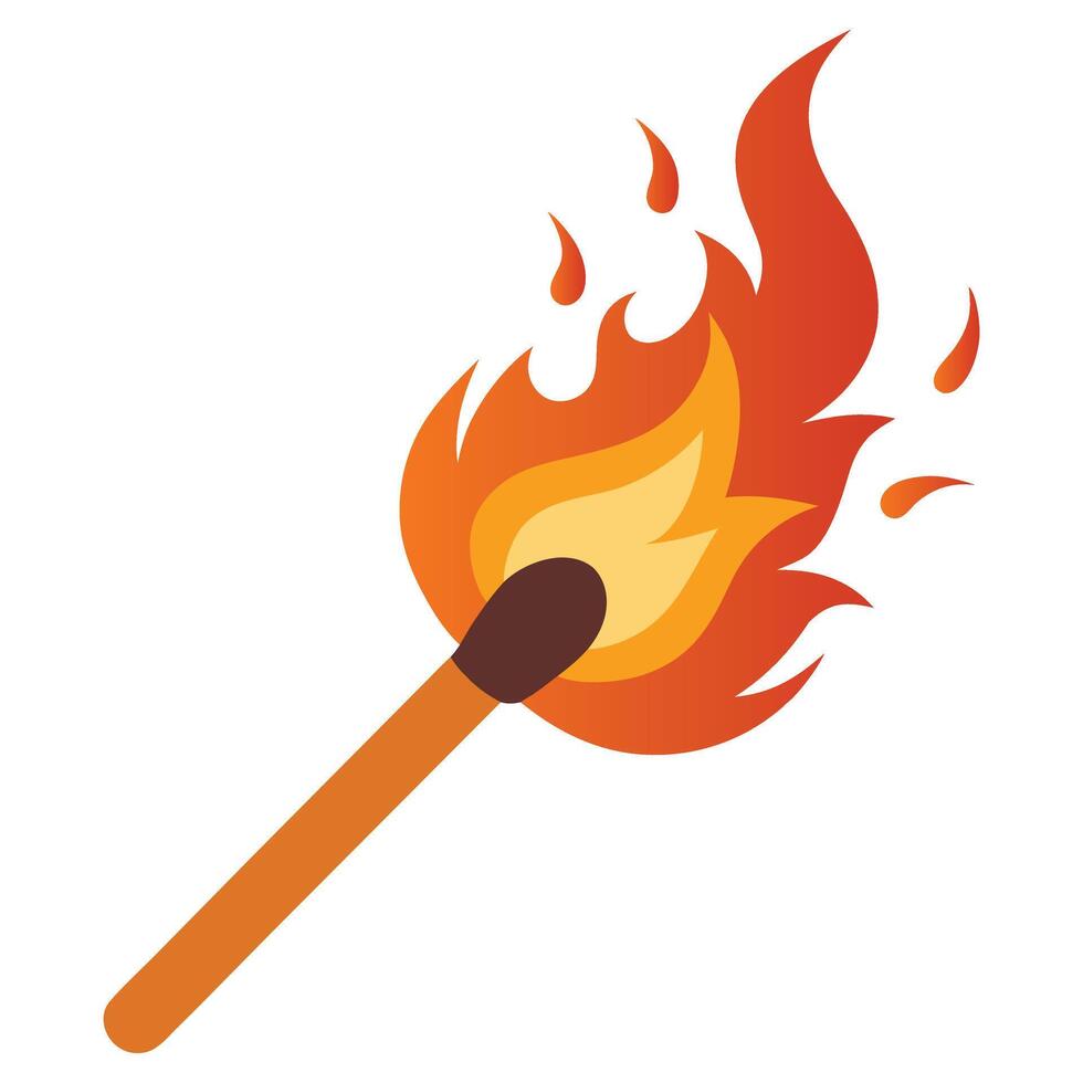 Smoldering Red Fire Flame Artwork Illustration vector