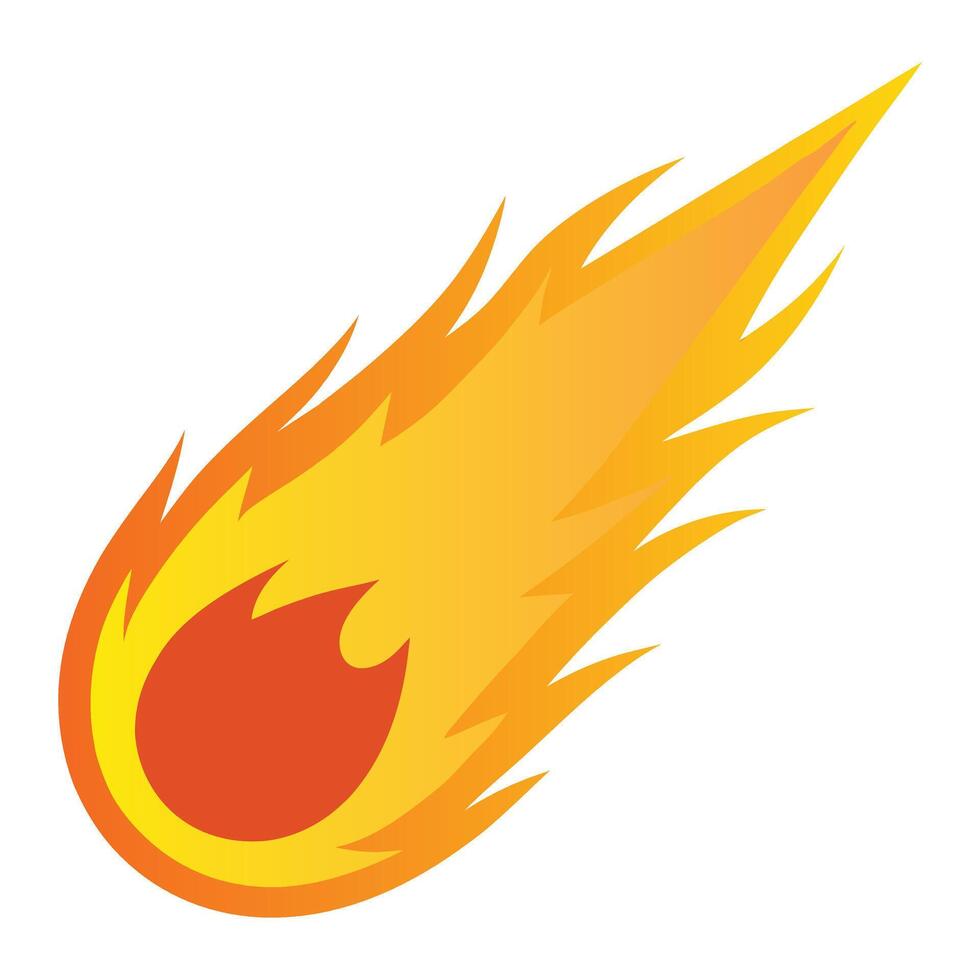 Fiery Red Flame Design in Isolation vector