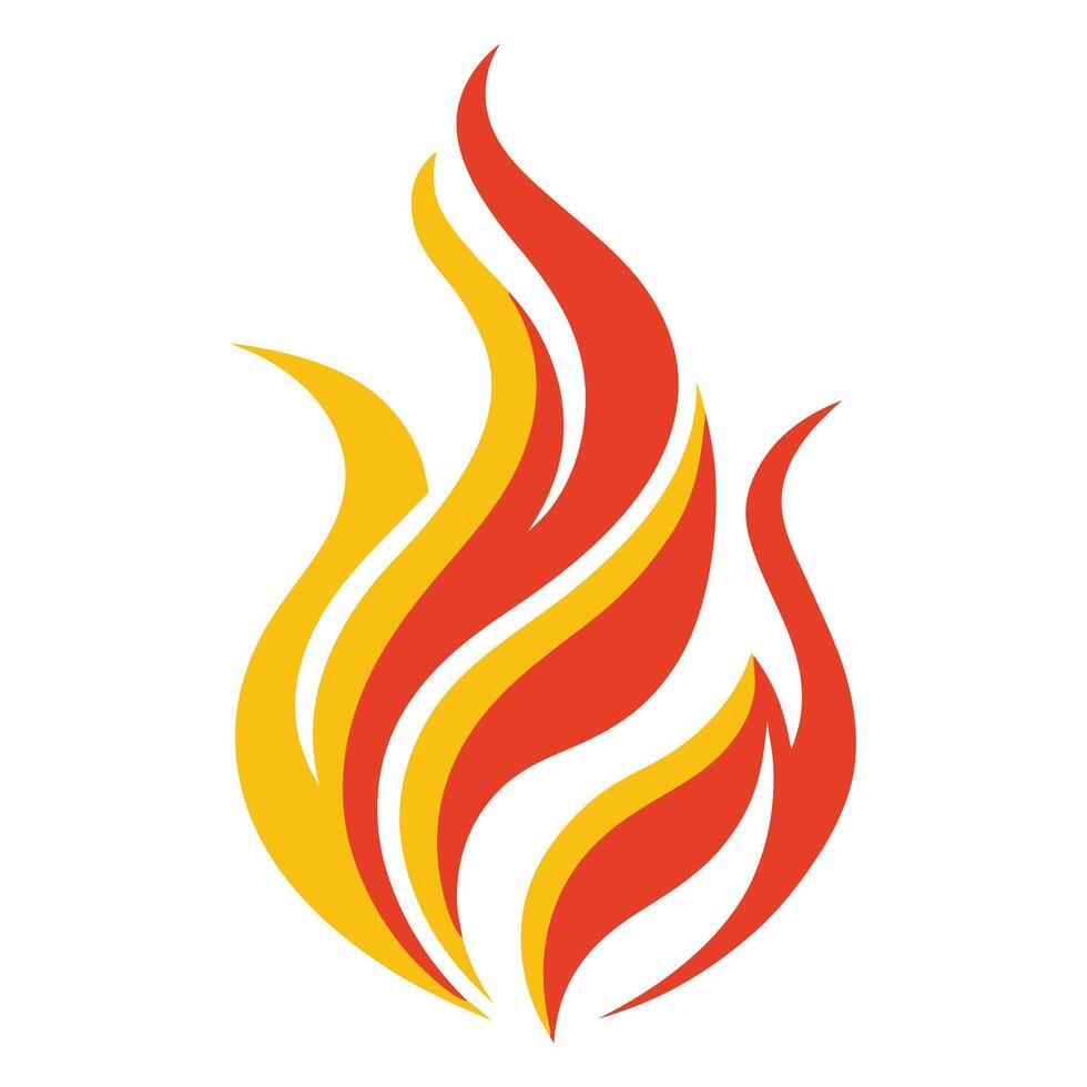 PrintDramatic Red Fire Flame in Design vector