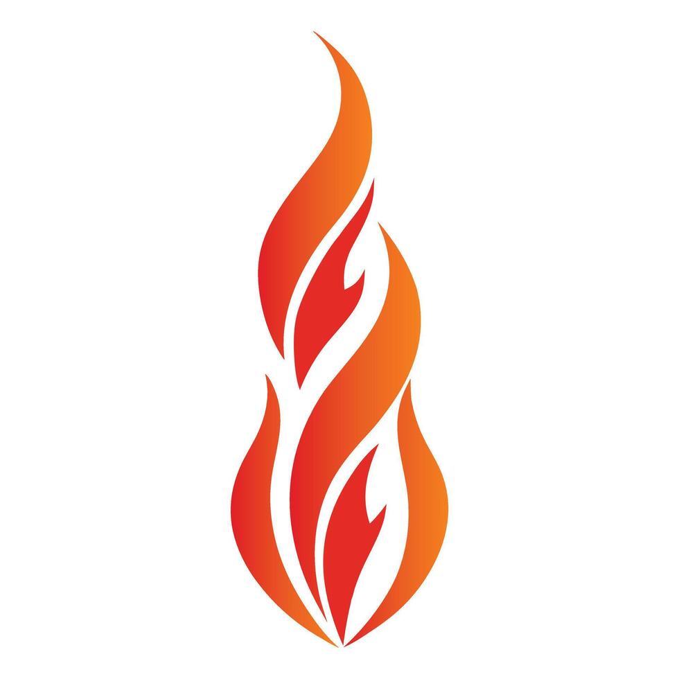 Elegant Red Fire Flame in Artistic Design vector