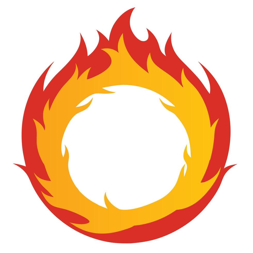 Blazing Bonfire Fire Flame Graphic Design vector