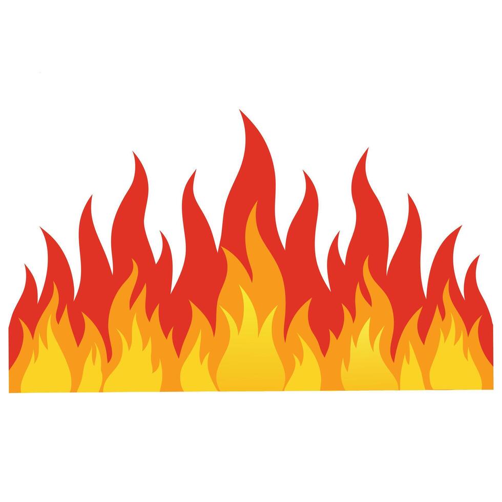 Bold Fire Flame Design in Red vector