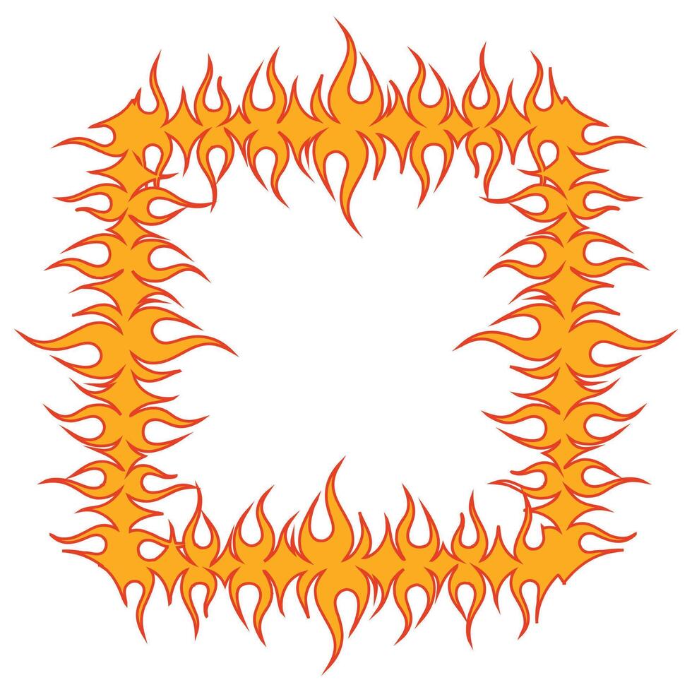Striking Fire Flame Illustration for Clipart vector