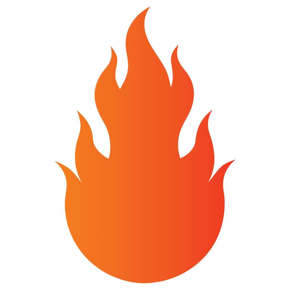 Red Fire Flames Graphic with Intense Energy vector