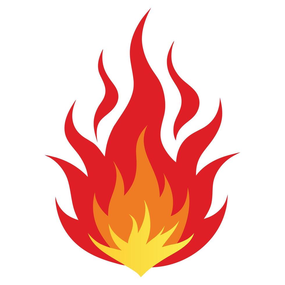 Abstract Red Fire Flames Isolated Design vector