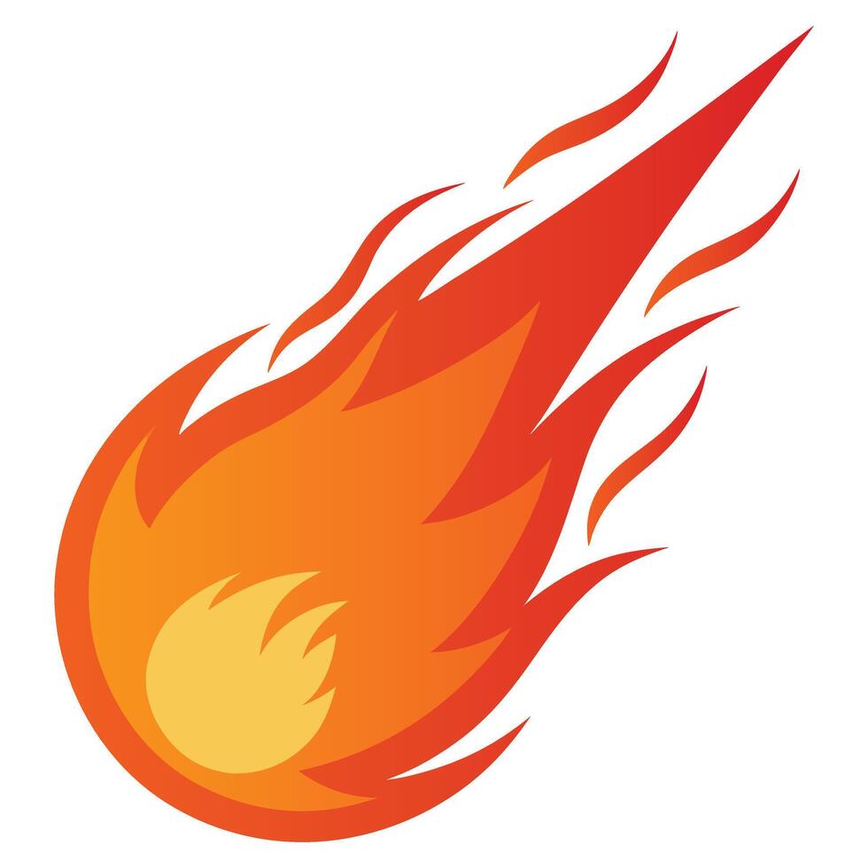 Captivating Fire Flame Illustration in Red vector