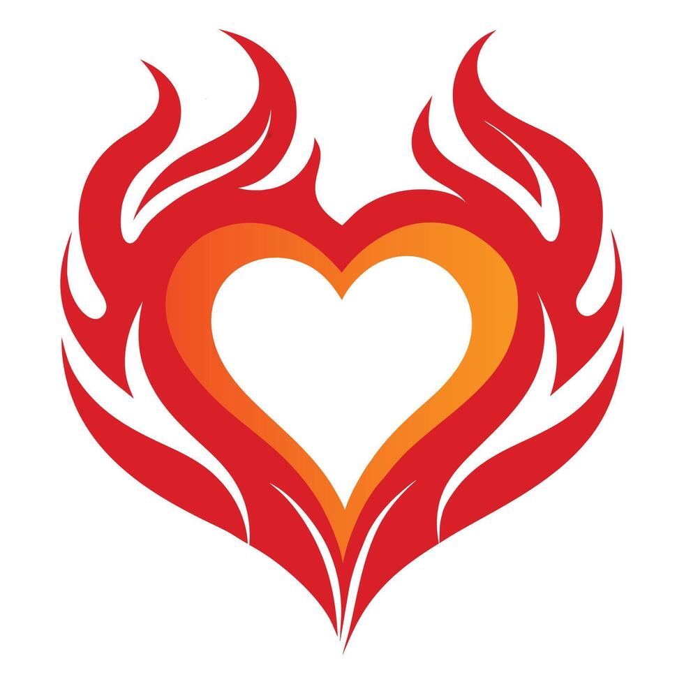 Abstract Red Fire Flames Design in Motion vector