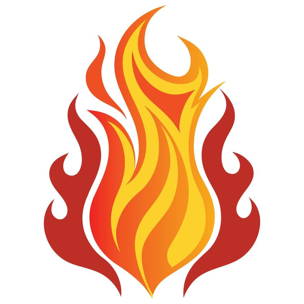 Abstract Red Fire Flame Design vector