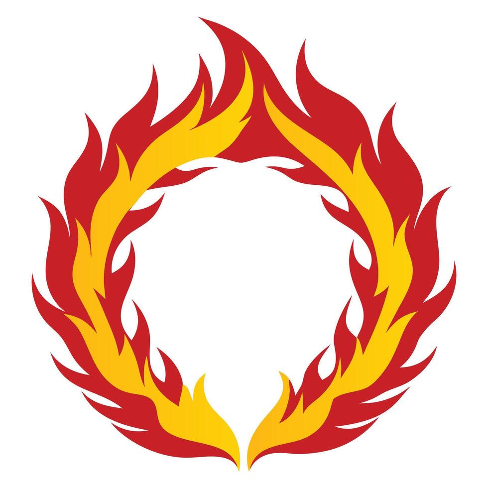 Hot Red Fire Flame Design for Bold Impact vector