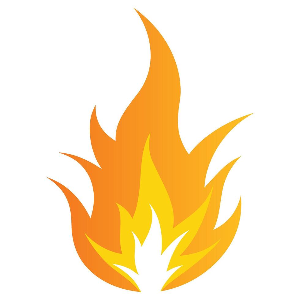 Energetic Fire Flame Artwork with Red Colors vector