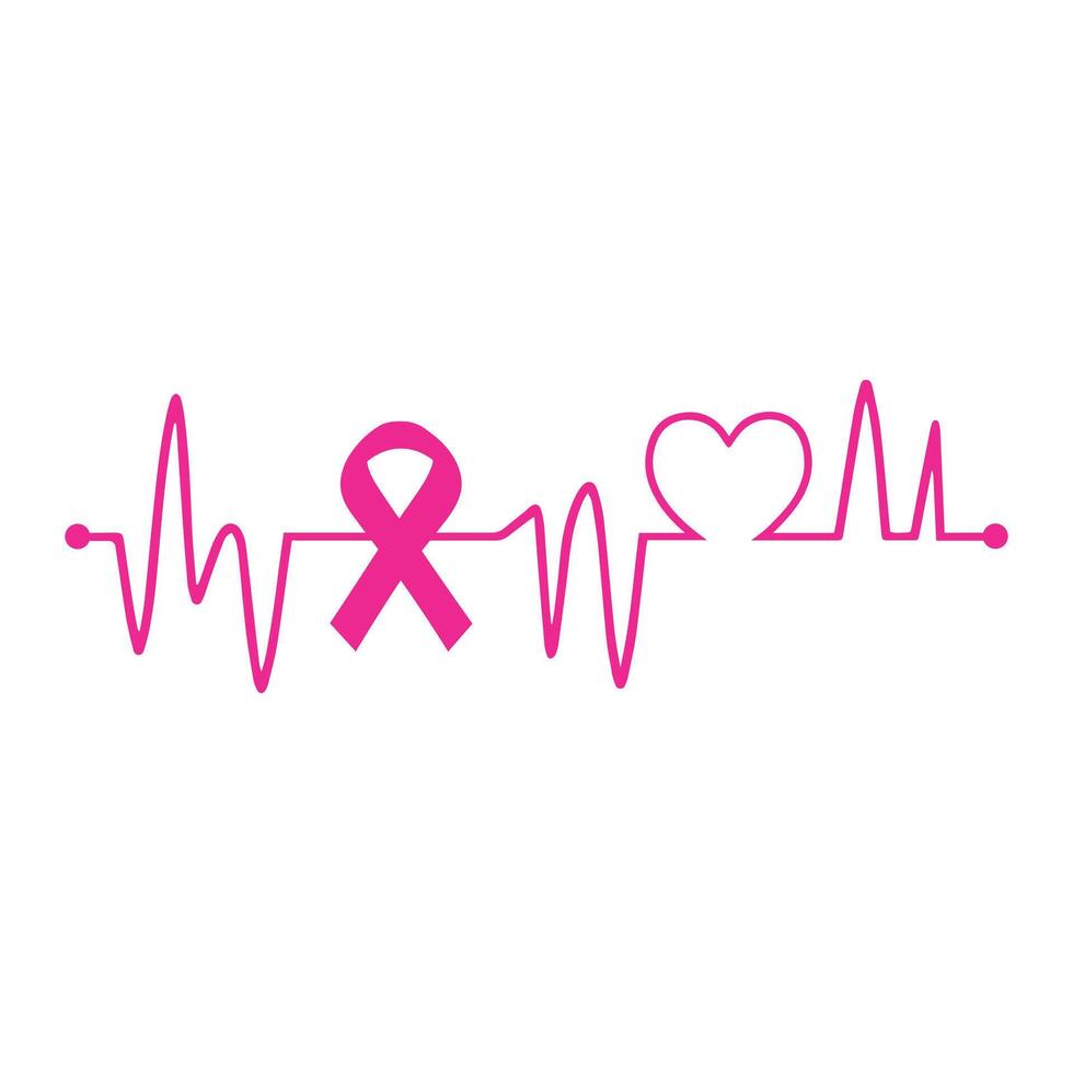Vibrant Pink Ribbon to Represent Cancer Awareness vector