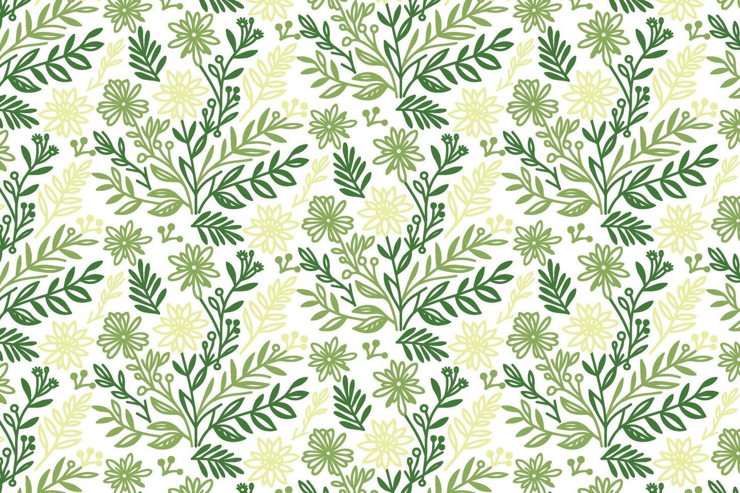 minimalist one line floral pattern with continuous abstract flowers and trendy leaf details for textile and wallpaper applications vector