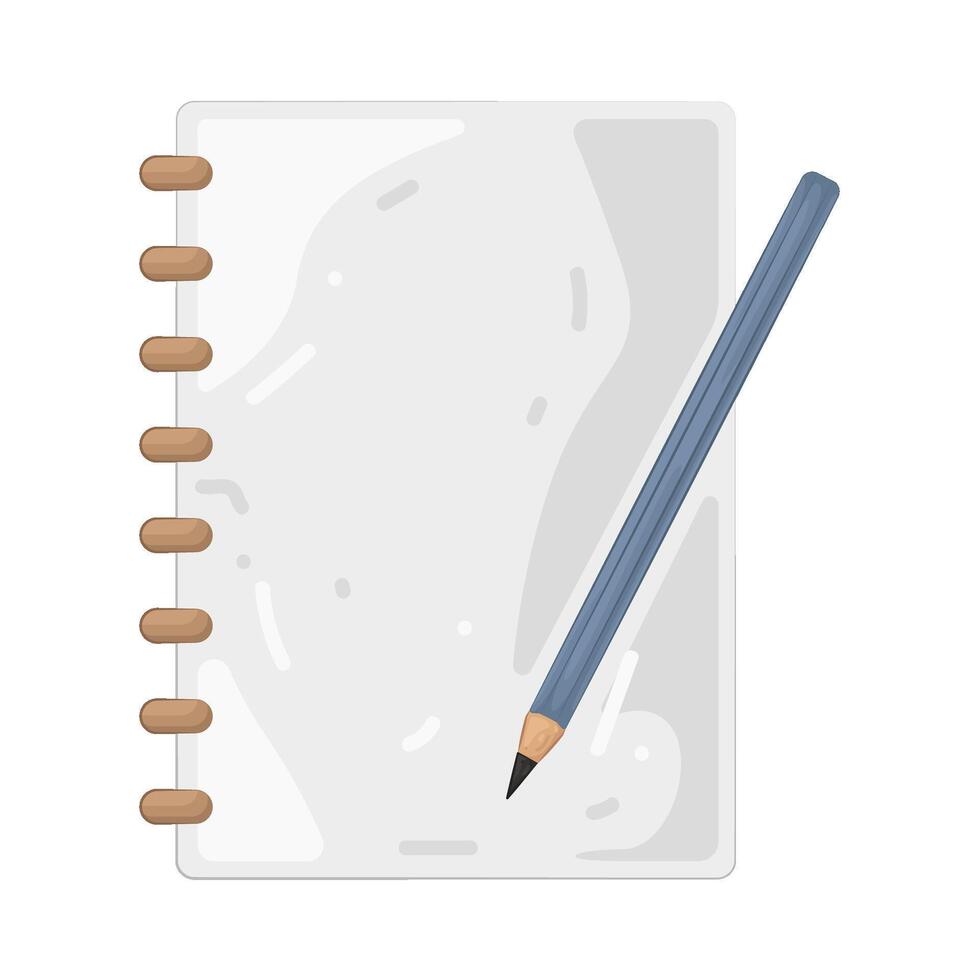 Illustration of Notebook Pencil vector