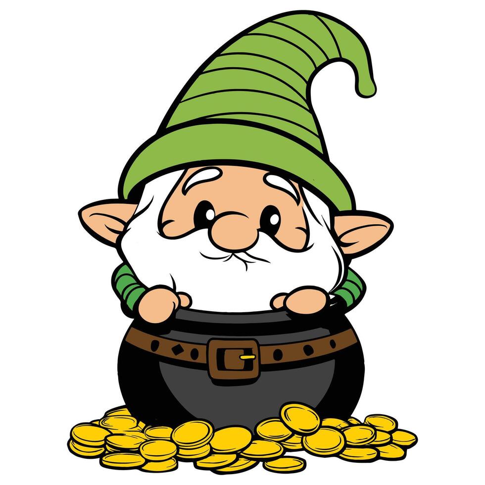 Happy St. Patrick's Day Gnome Art vector