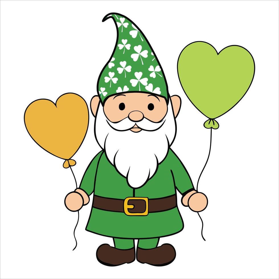 St Patrick s Day Gnome in Irish Spirit vector