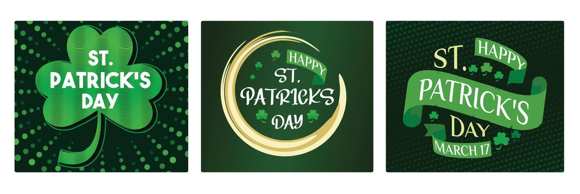 Celebrate St. Patrick's Day Patrick with a bright green shamrock design. vector
