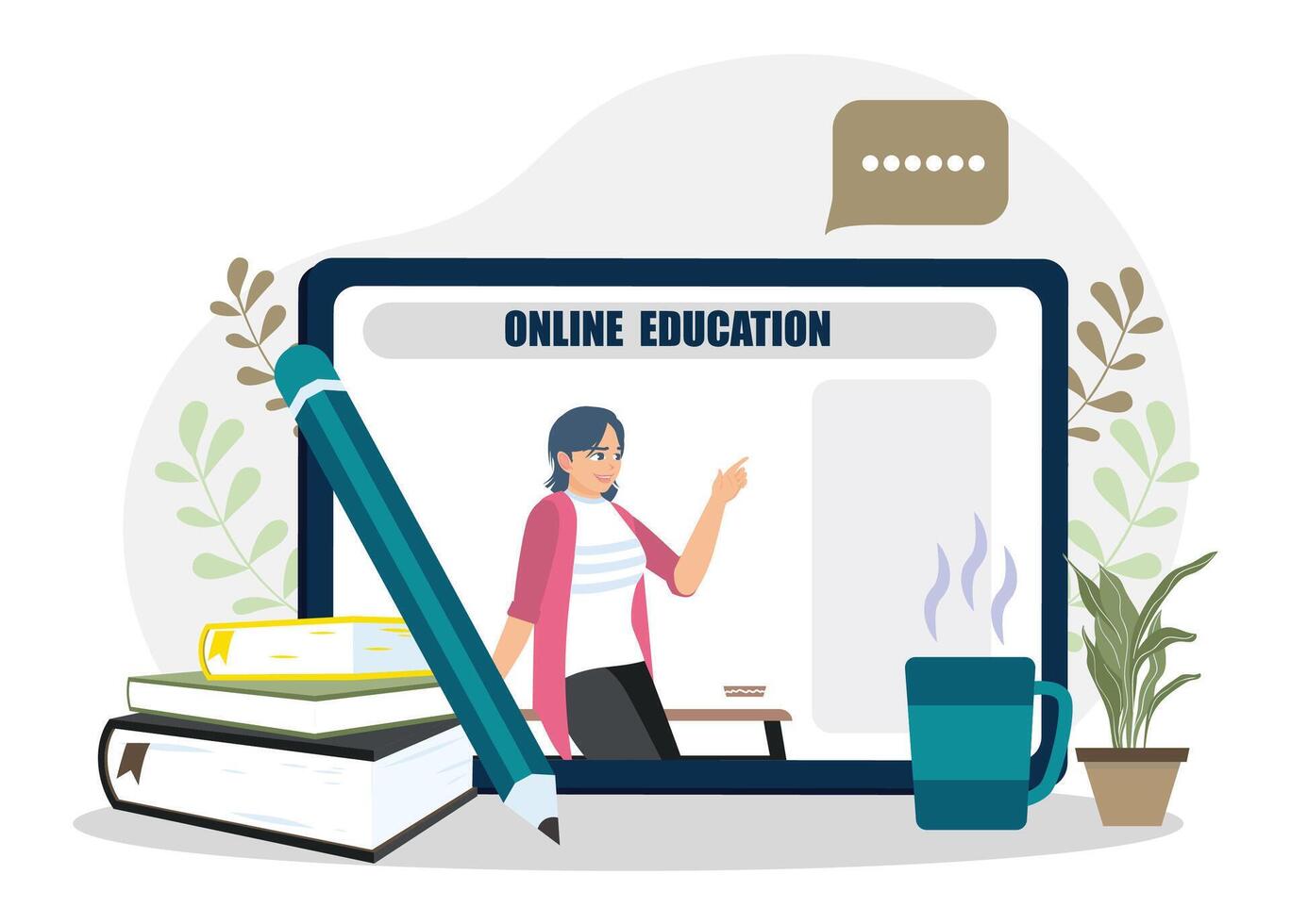 lectures and lessons on educational platforms. vector