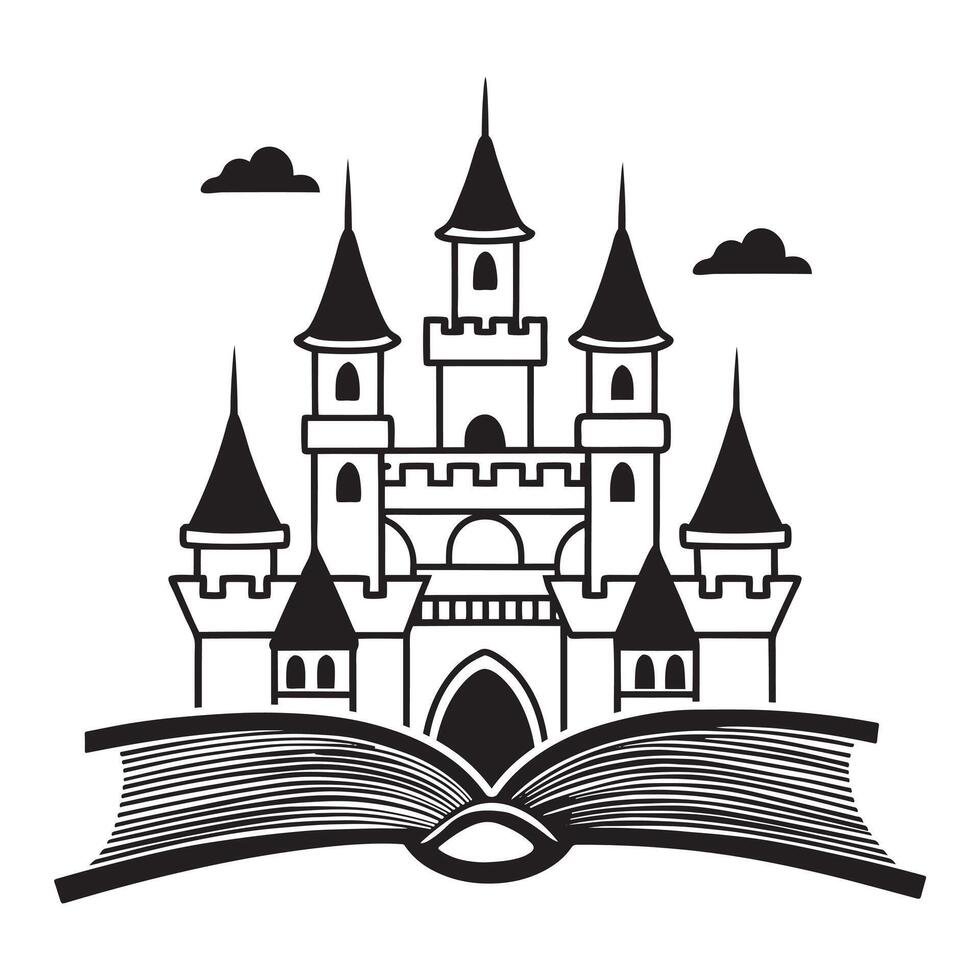 Enchanted Book Reader Design for Fantasy Lovers vector