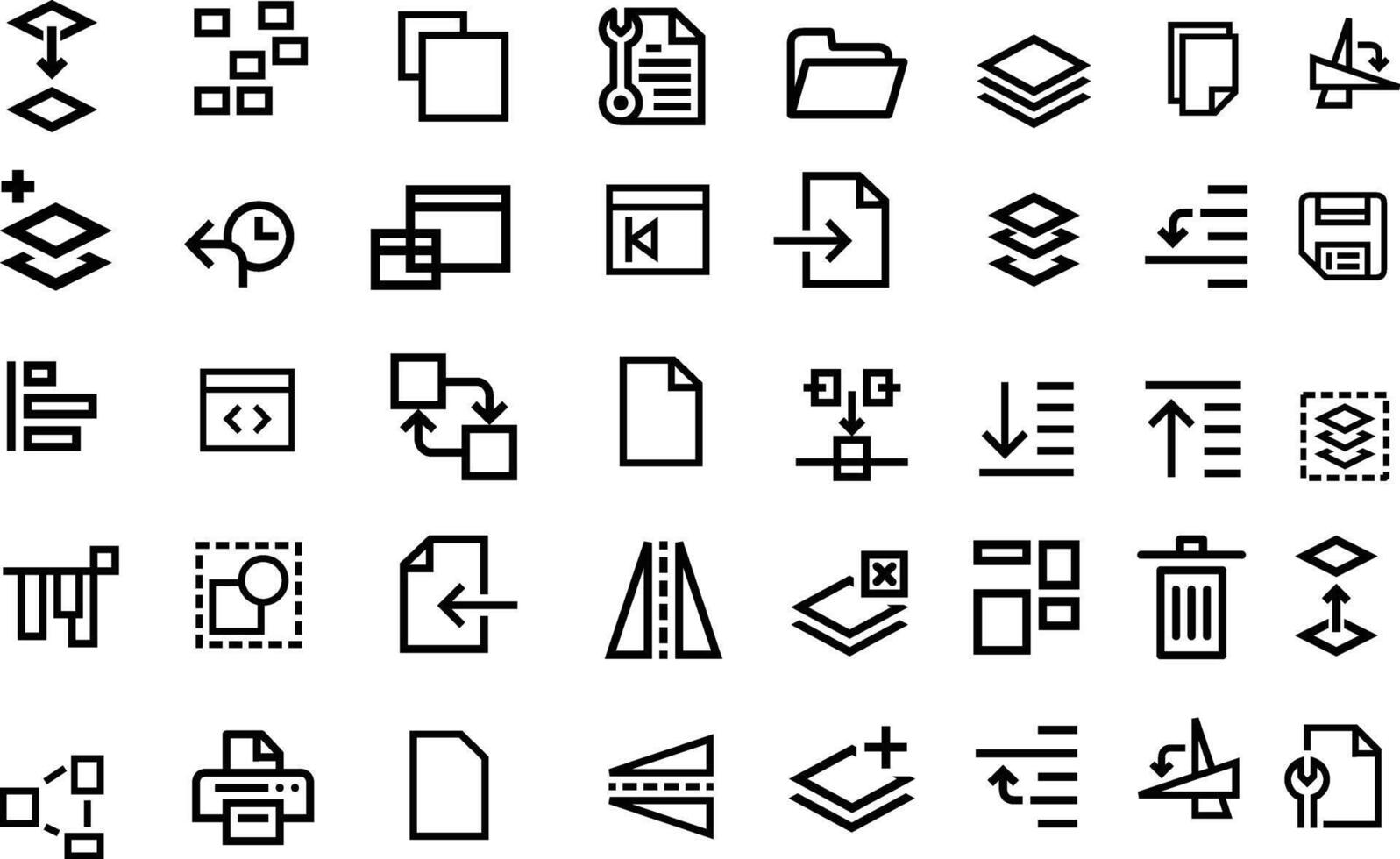 a set of icons that are used to create a document vector