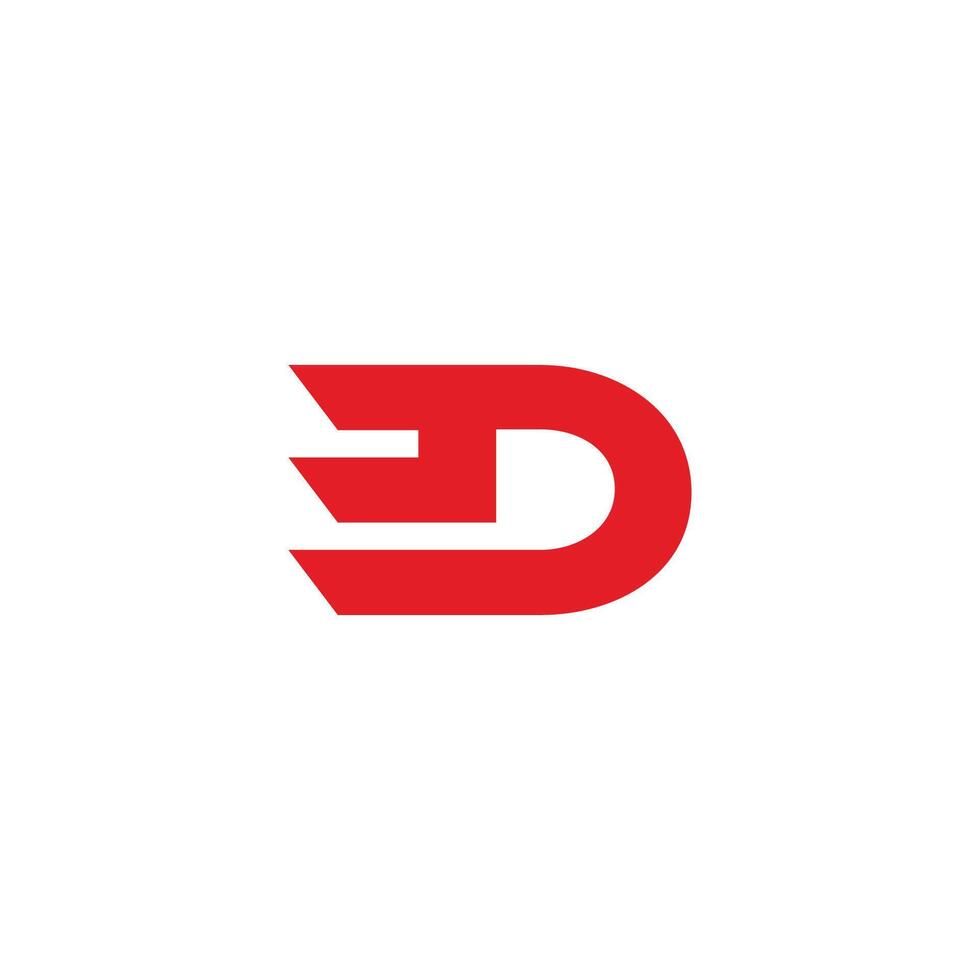 letters de stripes motion run simple geometric logo vector