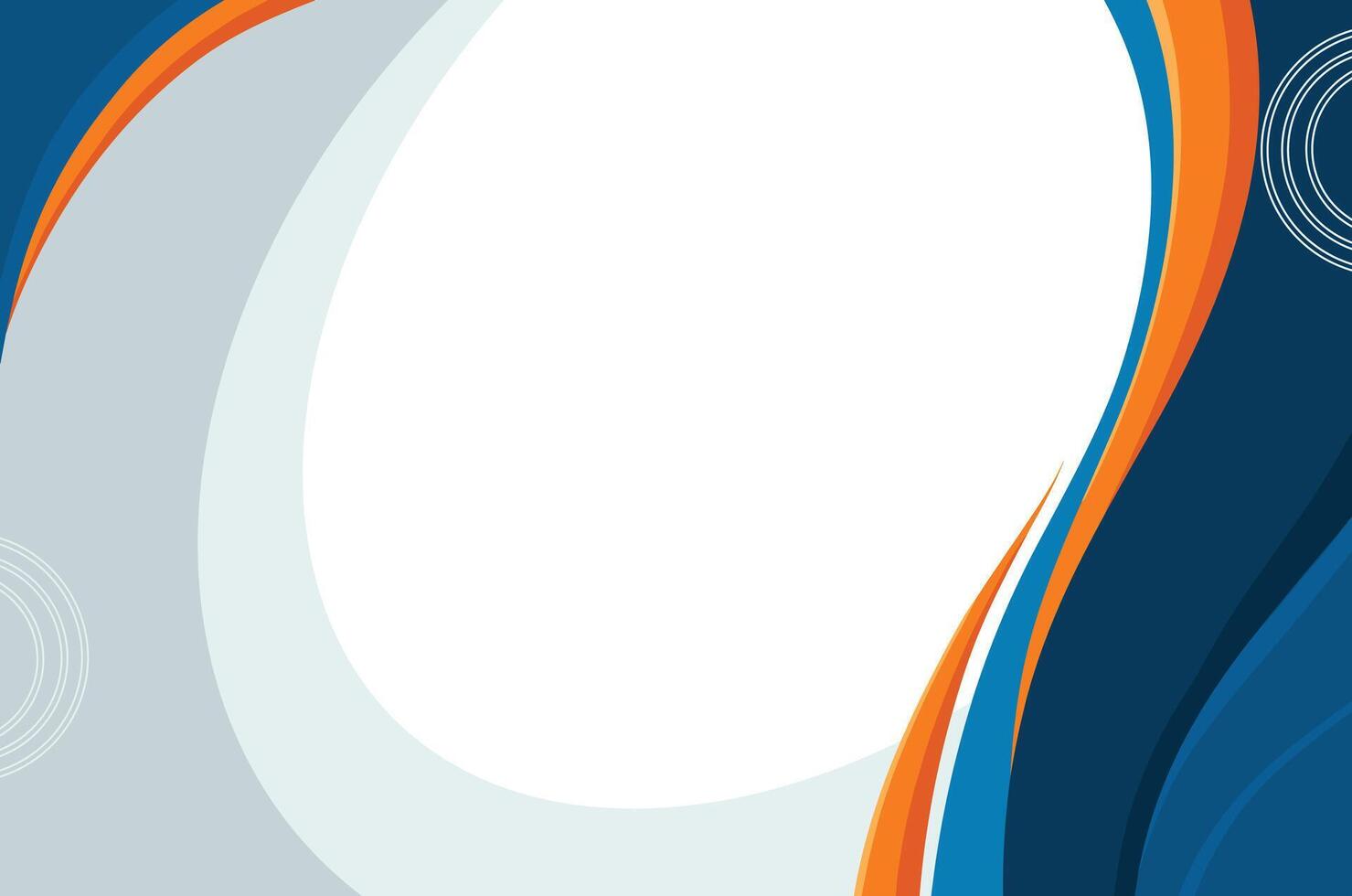 Modern abstract wave background with blue and orange colors vector