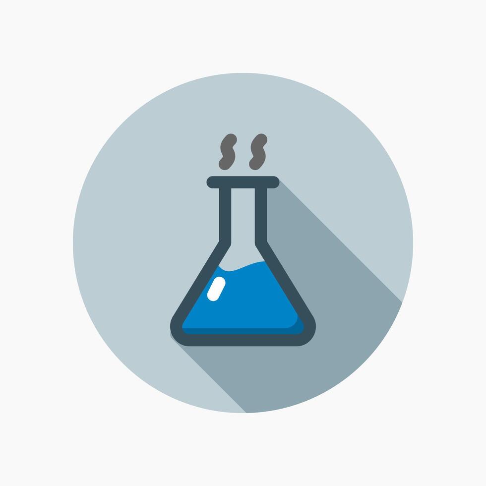 Design Illustration graphic of reaction flask icon with flat style. Suitable for UI, mobile design, web design, etc. vector