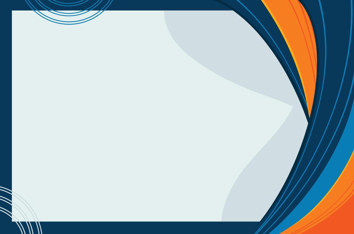 Abstract blue and orange modern design vector